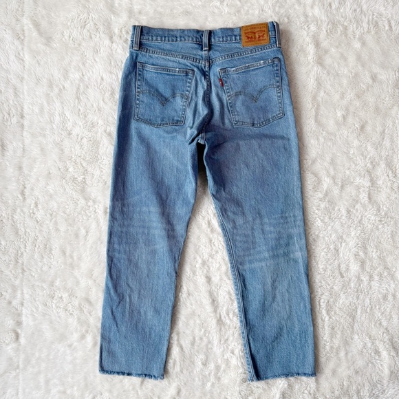 Levi’s Woman Blue High Rise Wedgie Straight Ankle Jeans US30 Classic Preppy - Picture 4 of 12